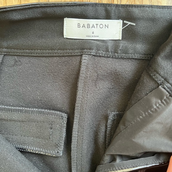 Babaton size 6 holographic PU high waisted skinny pants - Picture 3 of 4